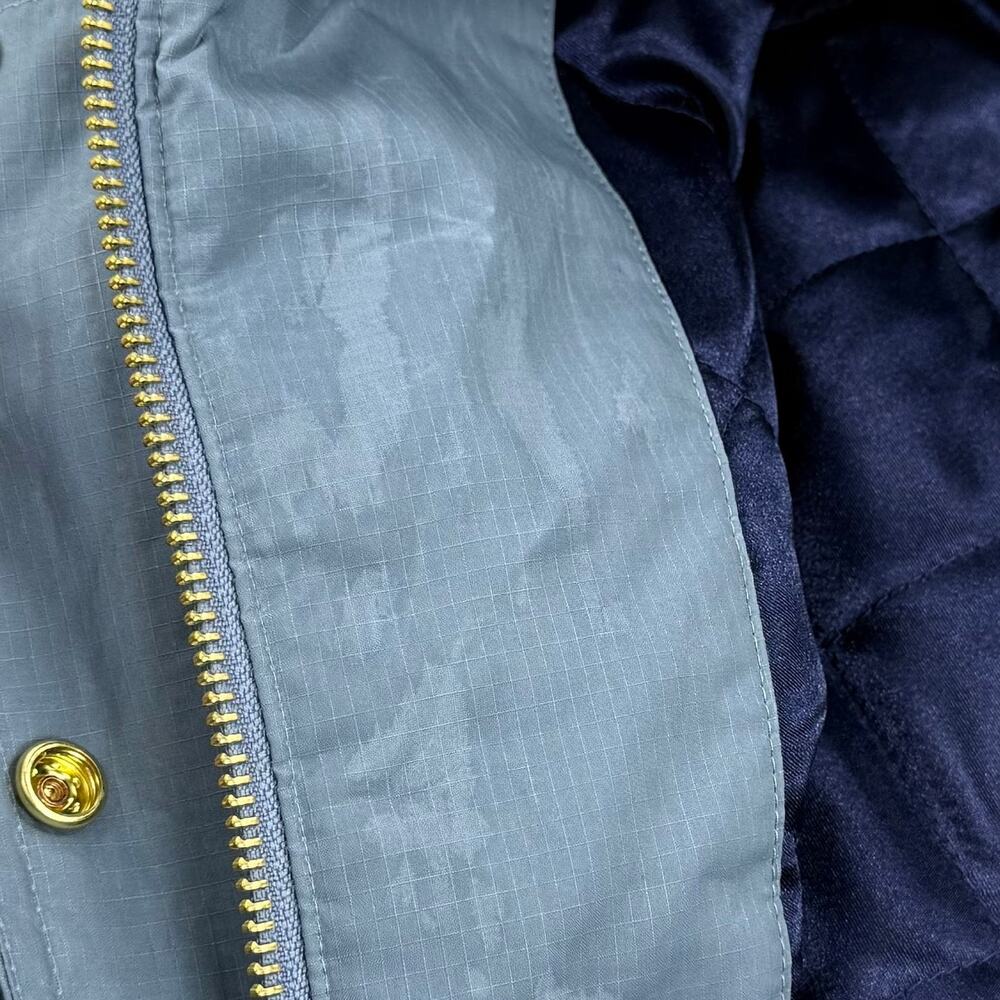 J Crew Women's Short Barn Jacket English Ripstop Cotton XXS Coastal Blue - Picture 12 of 16